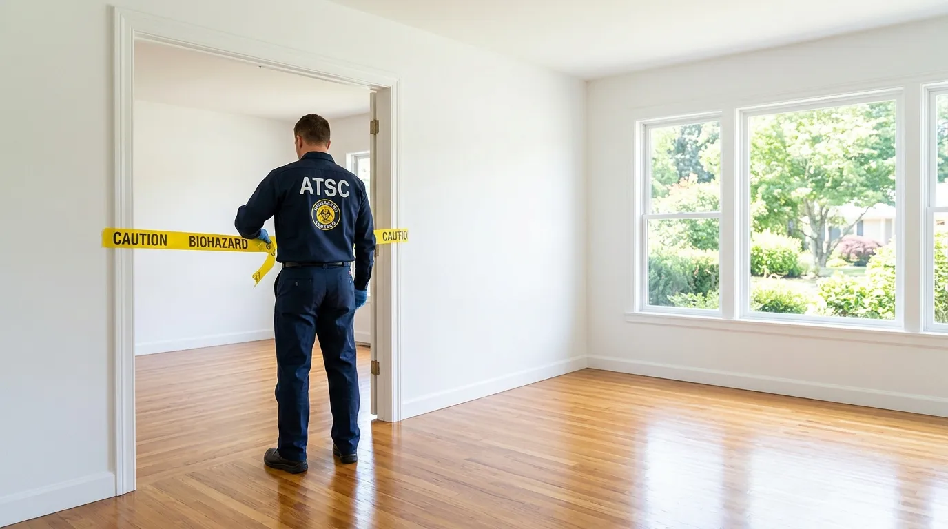 Certified biohazard cleanup crew performing Trauma Scene Cleanup in Safety Harbor